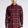 Norse ProjectsAnton Brushed Flannel Check - Burgundy