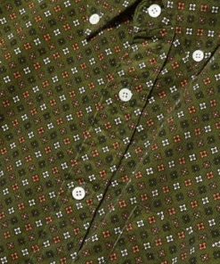 Beams PlusCorduroy Comon Print Button Down Shirt - Green -Norse Projects Sales BEAMS PLUS Corduroy Comon Print Button Down Shirt Green 20231016213136 2