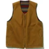 Beams PlusWork Zip Vest - Reversible Brown