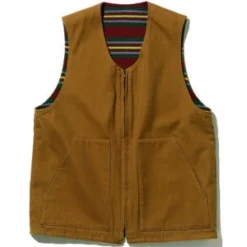 Beams PlusWork Zip Vest - Reversible Brown