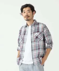 Beams Plusfade Check Work Shirt - Navy -Norse Projects Sales BEAMS PLUS fade check work shirt Navy 20231016213203 2