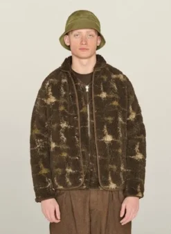 YMCBeach Jacquard Fleece Jacket - Brown Multi