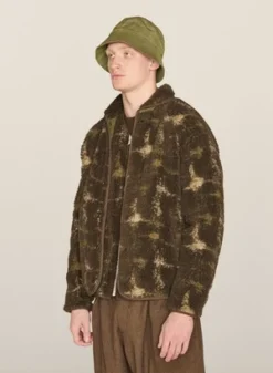 YMCBeach Jacquard Fleece Jacket - Brown Multi -Norse Projects Sales Beach Jacquard Fleece Jacket Brown Multi 20230919145451 1