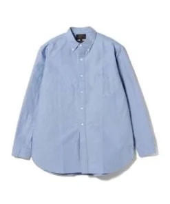 Beams PlusClassic Fit American Oxford Button Down Shirt - Blue