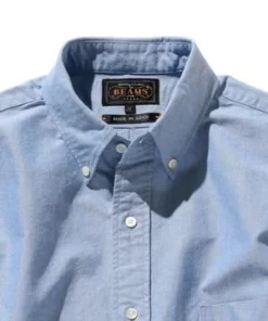 Beams PlusClassic Fit American Oxford Button Down Shirt - Blue -Norse Projects Sales Beams Plus American Oxford Button Down Shirt Classic Fit Blue 20231016213014