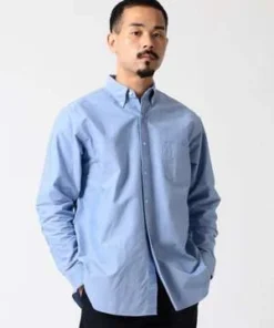 Beams PlusClassic Fit American Oxford Button Down Shirt - Blue -Norse Projects Sales Beams Plus American Oxford Button Down Shirt Classic Fit Blue 20231016213015