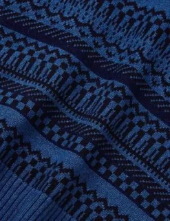 Beams PlusIndigo Knit Vest Fair Isle Pattern - Indigo Blue -Norse Projects Sales Beams Plus Fair Isle Pattern Knit Vest Indigo Blue 20230323110711