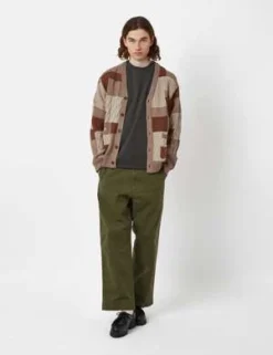 Beams PlusPatchwork Cardigan Jacquard - Brown -Norse Projects Sales Beams Plus Jacquard Patchwork Cardigan Brown 20230322221817 1