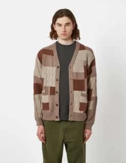 Beams PlusPatchwork Cardigan Jacquard - Brown -Norse Projects Sales Beams Plus Jacquard Patchwork Cardigan Brown 20230322221817