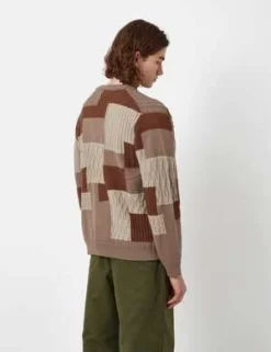 Beams PlusPatchwork Cardigan Jacquard - Brown -Norse Projects Sales Beams Plus Jacquard Patchwork Cardigan Brown 20230322221818