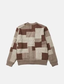 Beams PlusPatchwork Cardigan Jacquard - Brown -Norse Projects Sales Beams Plus Jacquard Patchwork Cardigan Brown 20230322221819 1