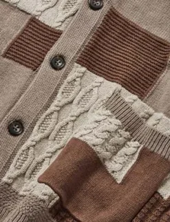 Beams PlusPatchwork Cardigan Jacquard - Brown -Norse Projects Sales Beams Plus Jacquard Patchwork Cardigan Brown 20230322221819