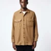 Beams PlusHounds Tooth Work Shirt - Brown