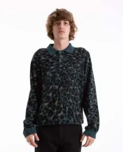 Saturdays NYCBeauchamp Mohair Polo Sweater - Gulf