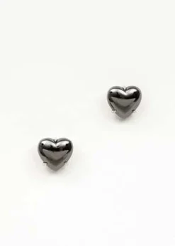 DEPARTMENTSingle Heart Earring - Black/Silver -Norse Projects Sales Black Heart Earring Single 20221219182326 1