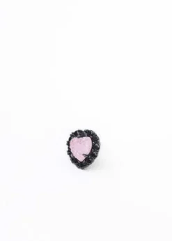 DEPARTMENTBlack Rhinestone And Pink Heart Earring - Multi -Norse Projects Sales Black Rhinestone And Pink Heart Earring Single 20230218142842