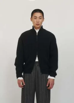AMOMENTORibbed Blouson - Black