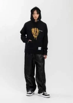 Mihara YasuhiroSmily Face Printed Hoodie - Black -Norse Projects Sales Black Smily Face Printed Hoodie 20230902135337 3