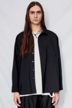 AssemblySuiting Loose Snap Shirt - Black