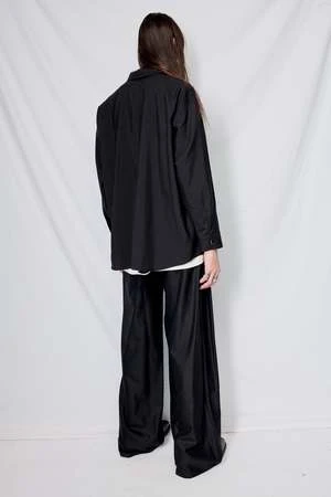 AssemblySuiting Loose Snap Shirt - Black 4 AssemblySuiting Loose Snap Shirt - Black - Image 4