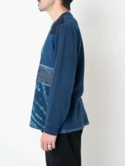 Blue Blue JapanUnisex Knitted Shirt - Indigo Patchwork -Norse Projects Sales Blue Blue Japan Unisex Knitted Shirt Indigo Patchwork 20231028230011 1