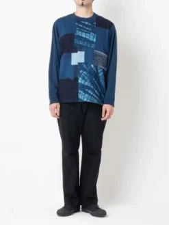 Blue Blue JapanUnisex Knitted Shirt - Indigo Patchwork -Norse Projects Sales Blue Blue Japan Unisex Knitted Shirt Indigo Patchwork 20231028230011
