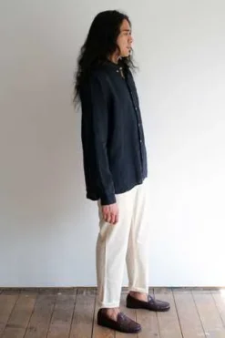 La PazBranco Linen Shirt - Dark Navy -Norse Projects Sales Branco Shirt Dark Navy Linen 20230503182555 2