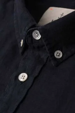 La PazBranco Linen Shirt - Dark Navy -Norse Projects Sales Branco Shirt Dark Navy Linen 20230503182556 3