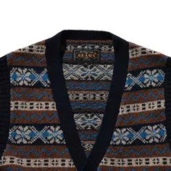 Beams PlusButton Knit Fair Isle Vest -Norse Projects Sales Button Knit Fair Isle Vest 20231030183247 1