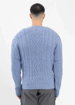 Martine RoseCORNFLOWER BOILED CABLE DOLL CREW - BLUE -Norse Projects Sales CORNFLOWER BLUE BOILED CABLE DOLL CREW 20230917185027 1