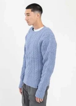 Martine RoseCORNFLOWER BOILED CABLE DOLL CREW - BLUE -Norse Projects Sales CORNFLOWER BLUE BOILED CABLE DOLL CREW 20230917185027