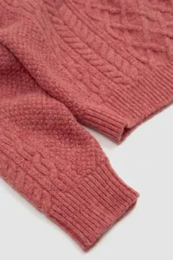 De Bonne FactureCable Knit Sweater - Rose -Norse Projects Sales Cable Knit Sweater Rose 20230915192227 1