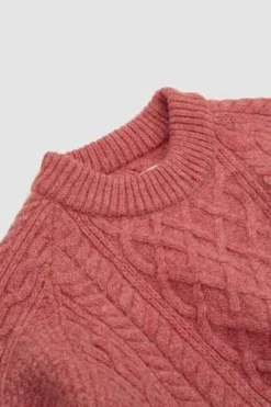De Bonne FactureCable Knit Sweater - Rose -Norse Projects Sales Cable Knit Sweater Rose 20230915192227
