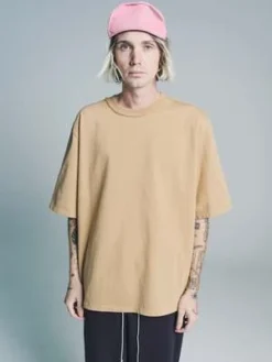 Camiel FortgensHeavy Jersey Short Sleeve Big Tee - Sand