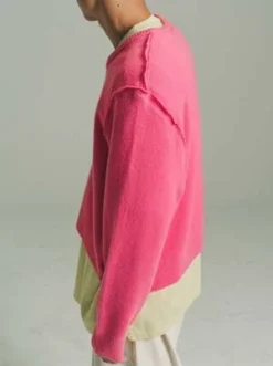 Camiel FortgensWool Frankenstein V Neck Sweater - Pink -Norse Projects Sales Camiel Fortgens Wool Frankenstein V Neck Sweater Pink 20230915225201