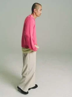 Camiel FortgensWool Frankenstein V Neck Sweater - Pink -Norse Projects Sales Camiel Fortgens Wool Frankenstein V Neck Sweater Pink 20230915225203