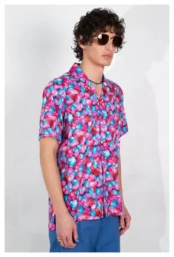 Graphia New YorkCamp Collar Print Short Sleeve Shirt - Red Floral Dream -Norse Projects Sales Camp Collar Red Floral Dream Print Short Sleeve Shirt 20210405005306 2