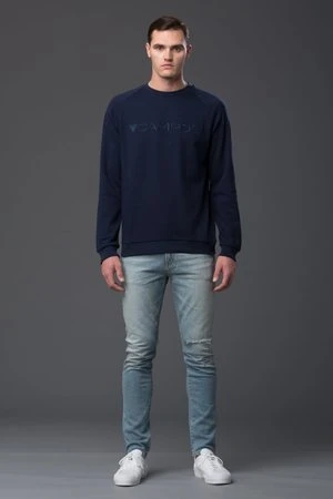 Carlos CamposCAMPOS" Navy Logo Sweatshirt 4 Carlos CamposCAMPOS" Navy Logo Sweatshirt - Image 4