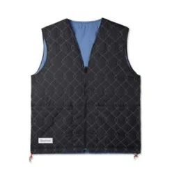 Butter GoodsChainlink Reversible Puffer Vest - Black/Slate