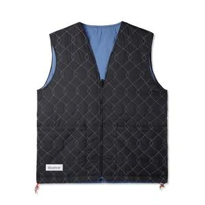 Butter GoodsChainlink Reversible Puffer Vest - Black/Slate 1 Butter GoodsChainlink Reversible Puffer Vest - Black/Slate