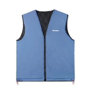 Butter GoodsChainlink Reversible Puffer Vest - Black/Slate 2 Butter GoodsChainlink Reversible Puffer Vest - Black/Slate - Image 2