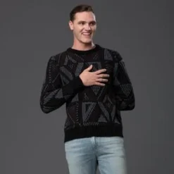 DeveauxChenille Jacquard Crewneck Sweater -Norse Projects Sales Chenille Jacquard Crewneck Sweater 20180413204522 3