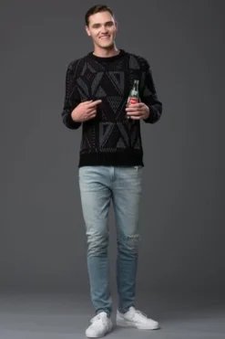 DeveauxChenille Jacquard Crewneck Sweater -Norse Projects Sales Chenille Jacquard Crewneck Sweater 20180413204523