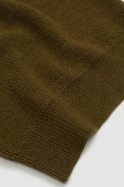 Margaret HowellChunky Ribbed Virgin Wool Slipover - Khaki -Norse Projects Sales Chunky Ribbed Slipover Virgin Wool Khaki 20230823180837 1