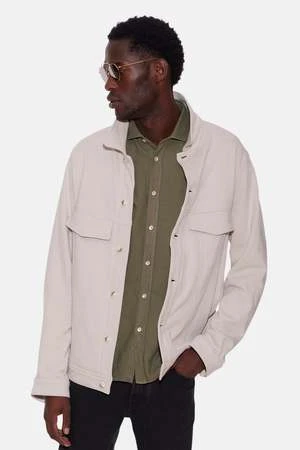 BoglioliCotton French Collar Shirt - Olive 7 BoglioliCotton French Collar Shirt - Olive - Image 7