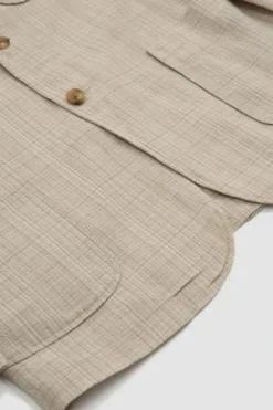 Beams PlusCotton Wool Linen Check 3 Button Comfort Jacket - Natural -Norse Projects Sales Cotton Wool Linen Check 3 Button Comfort Jacket Natural 20230510122209 2