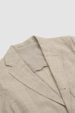 Beams PlusCotton Wool Linen Check 3 Button Comfort Jacket - Natural -Norse Projects Sales Cotton Wool Linen Check 3 Button Comfort Jacket Natural 20230510122209