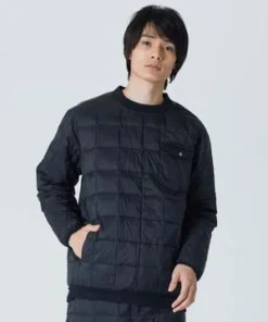 TAIONCrew Neck Pullover Down - Navy