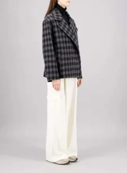 Harris Wharf LondonCropped Outdoor Gingham Jacket - Grey/Black -Norse Projects Sales Cropped Outdoor Gingham Jacket 20230922045951 1