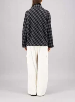 Harris Wharf LondonCropped Outdoor Gingham Jacket - Grey/Black -Norse Projects Sales Cropped Outdoor Gingham Jacket 20230922045952